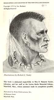 Page from Biographies and Legends of New England Indians